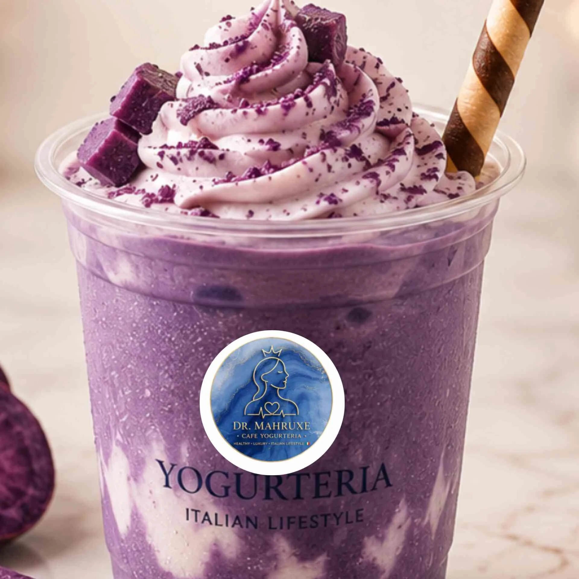💜bubble UBE VELVET SHAKE | شیک اوبه وِلوت باابل